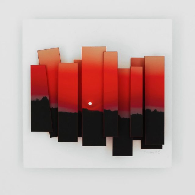 Archétype n°9 Les noces 2025 25x25 cm @maisonduchanoine #photography #exhibition #burgundy #sunset #redonblack #red #la…